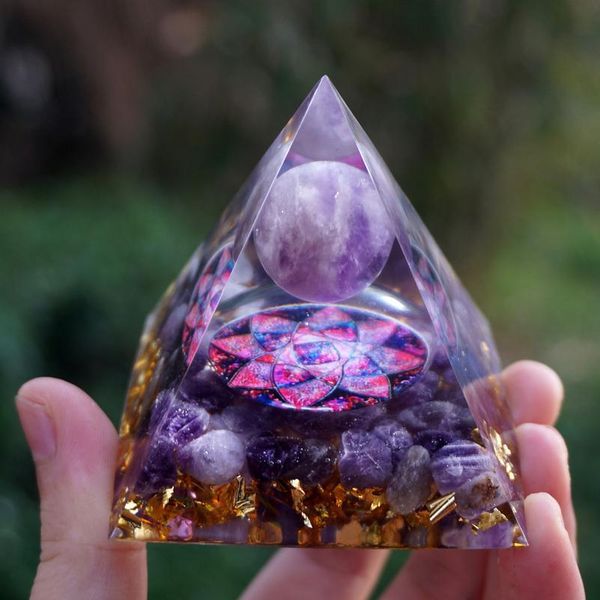 handmade orgonite pyramid 60mm amethyst crystal sphere with amethyst natural cristal stone orgone energy healin qylwvy, Black
handmade orgonite pyramid 60mm amethyst crystal sphere with amethyst natural cristal stone orgone energy healin qylwvy, Black