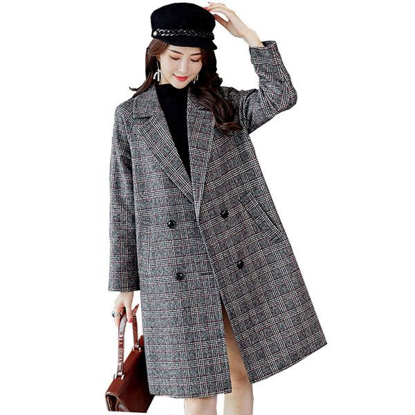 winter new temperament female models fashion loose jacket long sleeved plaid wool xmx1, Black;brown
winter new temperament female models fashion loose jacket long sleeved plaid wool xmx1, Black;brown