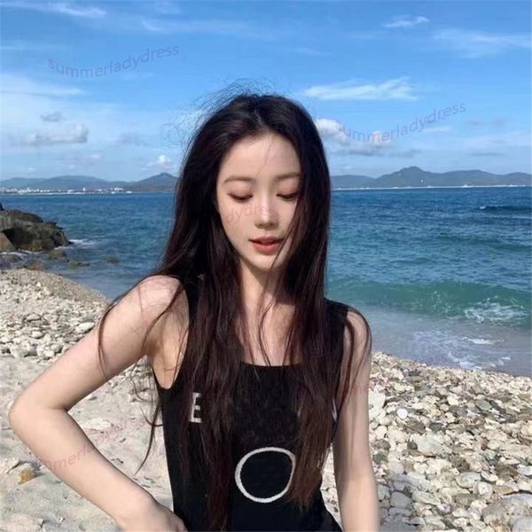 elastic knitted tanks letter printed camis women short sleeveless loose sling t shirt casual cotton vest, White
elastic knitted tanks letter printed camis women short sleeveless loose sling t shirt casual cotton vest, White
