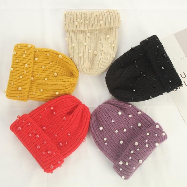 beanie/skull caps 2021 solid color pearl thicken knitted hat winter warm skullies cap beanie for women 94, Blue;gray
beanie/skull caps 2021 solid color pearl thicken knitted hat winter warm skullies cap beanie for women 94, Blue;gray