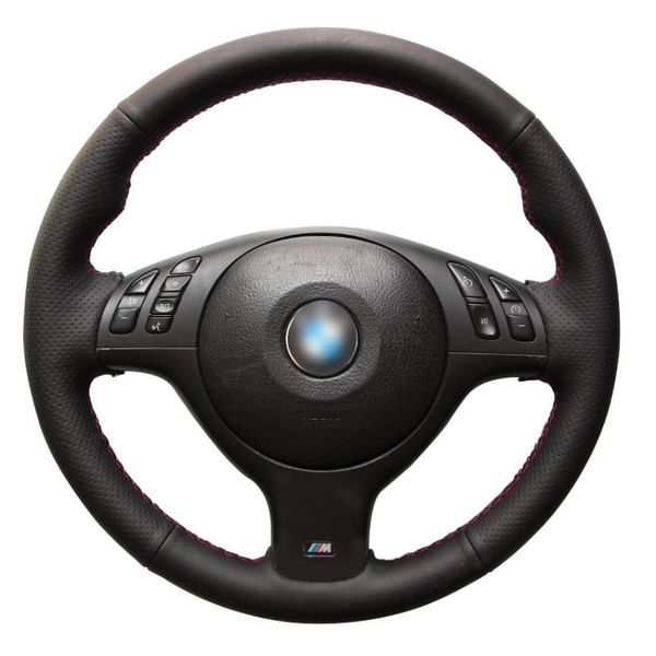 hand-stitched black artificial leather anti-slip car steering wheel cover for e46 e39 330i 540i 525i 530i 330ci m3 2001-2003
hand-stitched black artificial leather anti-slip car steering wheel cover for e46 e39 330i 540i 525i 530i 330ci m3 2001-2003
