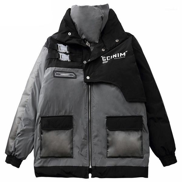 men hip hop thick padded jackets patch pockets buckle ribbon windbreaker streetwear harajuku 2020 winter outwear parka coats1, Black
men hip hop thick padded jackets patch pockets buckle ribbon windbreaker streetwear harajuku 2020 winter outwear parka coats1, Black