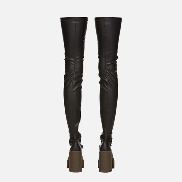 mumani woman over the knee high boots square heel winter shoes square toe leather boots elastic fabric platform long1, Black
mumani woman over the knee high boots square heel winter shoes square toe leather boots elastic fabric platform long1, Black