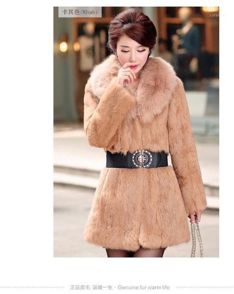 new women's real genuine natural fur coat with fur collar lady fashion jacket outwear warm winter1, Black
new women's real genuine natural fur coat with fur collar lady fashion jacket outwear warm winter1, Black