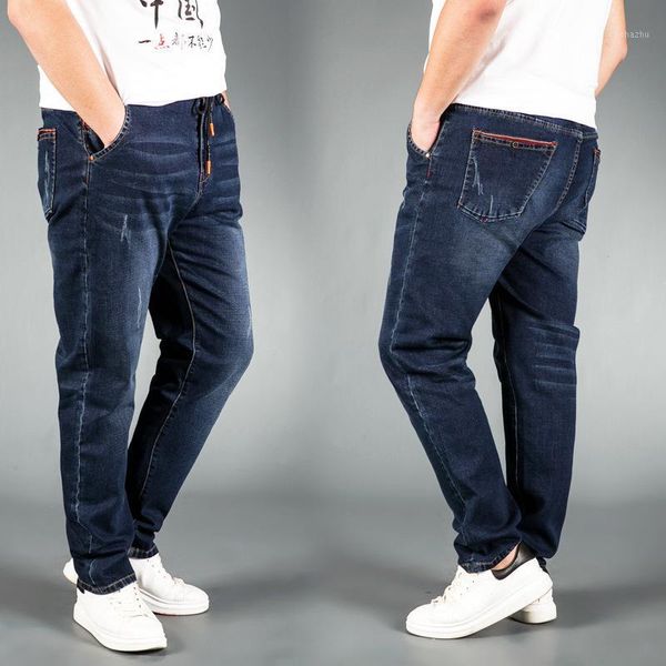 new arrival drawstring style casual loose cotton young men's long pants super large fashion autumn elastic jeans size l-5xl 6xl1, Blue
new arrival drawstring style casual loose cotton young men's long pants super large fashion autumn elastic jeans size l-5xl 6xl1, Blue