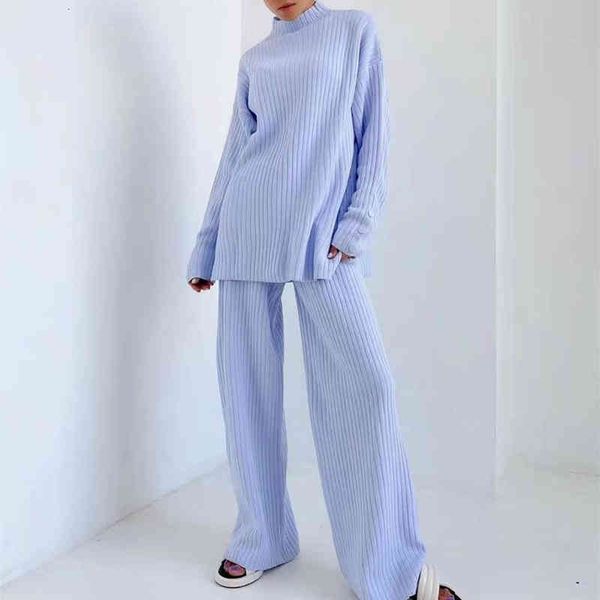 women's two piece pants autumn winter outfit knitted suit two-piece set casual loose turtleneck pullover sweater wide leg ladies zy2m, White
women's two piece pants autumn winter outfit knitted suit two-piece set casual loose turtleneck pullover sweater wide leg ladies zy2m, White