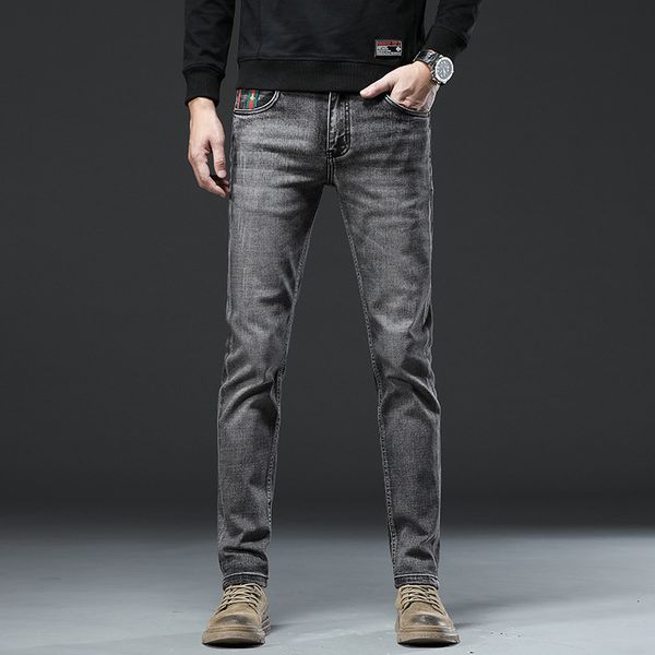 autumn and winter straight tube slim stretch ashtray tide brand embroidered jeans men's pants, Blue
autumn and winter straight tube slim stretch ashtray tide brand embroidered jeans men's pants, Blue