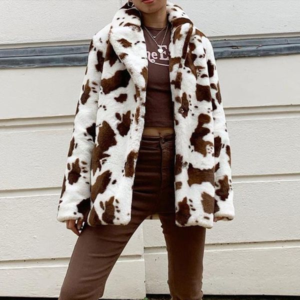 2021 winter new fashion women cow pattern fur suit collar woolen warm jacket winter coat1, Black;brown
2021 winter new fashion women cow pattern fur suit collar woolen warm jacket winter coat1, Black;brown