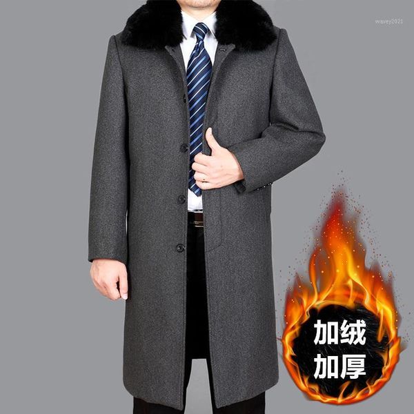 men's wool & blends arrival winter coat male long design velvet thickening fur collar high qualtiy luxury trench plus size m-4xl1, Black
men's wool & blends arrival winter coat male long design velvet thickening fur collar high qualtiy luxury trench plus size m-4xl1, Black