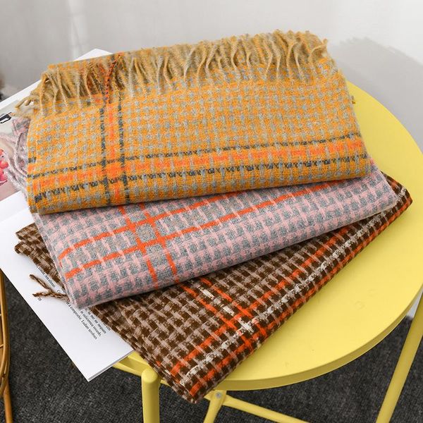 scarves royalmaybe autumn and winter women's imitation cashmere scarf warmth tassel shawl padded bib color grid, Blue;gray
scarves royalmaybe autumn and winter women's imitation cashmere scarf warmth tassel shawl padded bib color grid, Blue;gray