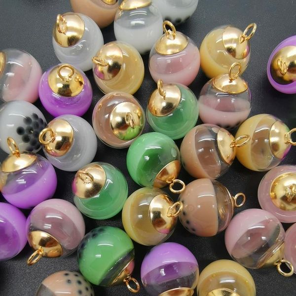 new diy 6pcs 16mm mini glass bubble tea bottles beads pendant ornaments jewelry making sqcelr, Black
new diy 6pcs 16mm mini glass bubble tea bottles beads pendant ornaments jewelry making sqcelr, Black