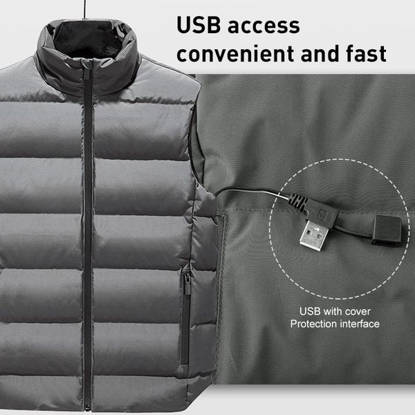 2020 men outdoor usb infrared heating vest jacket men women winter sleeveless electric thermal clothing waistcoat down jacket, Gray;blue
2020 men outdoor usb infrared heating vest jacket men women winter sleeveless electric thermal clothing waistcoat down jacket, Gray;blue
