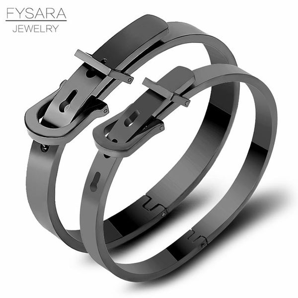 fysara stainless steel wrist buckle belt bracelets fashion bangles for women men couple cuff lover bracelets punk jewelry 2019 bbynld, Black
fysara stainless steel wrist buckle belt bracelets fashion bangles for women men couple cuff lover bracelets punk jewelry 2019 bbynld, Black