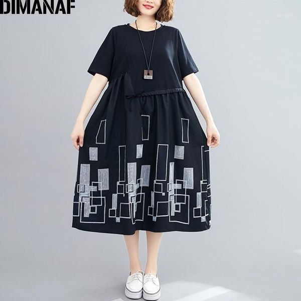dimanaf summer plus size dress women clothing elegant lady vestidos embroidery female sundress loose pleated black patchwork1, Black;gray
dimanaf summer plus size dress women clothing elegant lady vestidos embroidery female sundress loose pleated black patchwork1, Black;gray