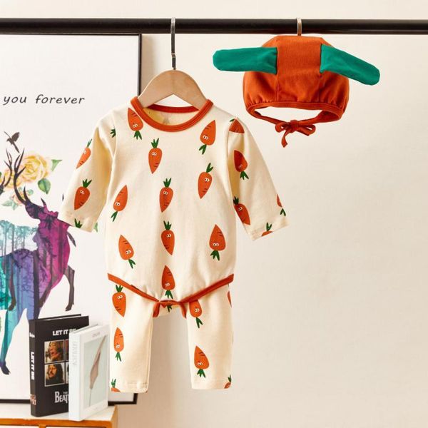 2021 new facejoyous newborn infant baby boys girls clothes long sleeve bodysuit+ pants leggings+ hat outfit carrot print homewear set m6kw, White
2021 new facejoyous newborn infant baby boys girls clothes long sleeve bodysuit+ pants leggings+ hat outfit carrot print homewear set m6kw, White