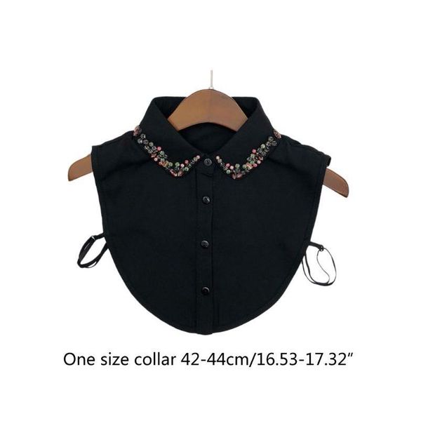 women chiffon lapel detachable fake collar beads colorful glass drill half shirt y5gc women qylmyb, White
women chiffon lapel detachable fake collar beads colorful glass drill half shirt y5gc women qylmyb, White