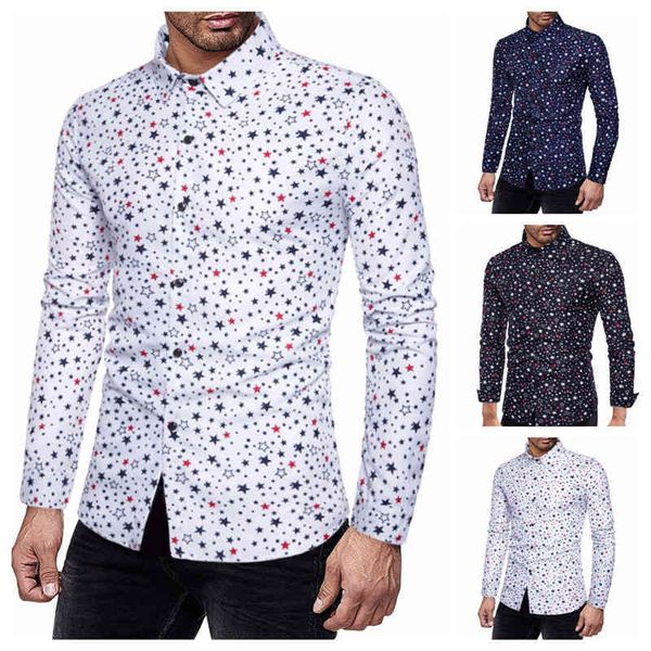 men shirts 2020 new european size versatile 's five-pointed star print slim shirt long sleeve, White;black
men shirts 2020 new european size versatile 's five-pointed star print slim shirt long sleeve, White;black