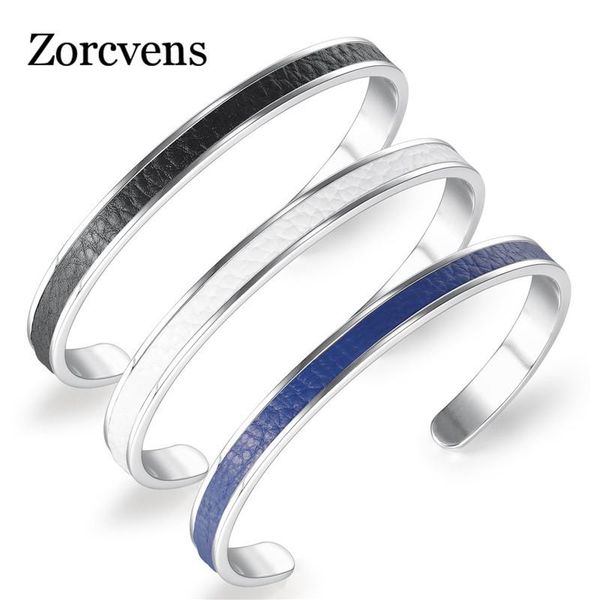 zorcvens new leather cuff bracelets bangles men women gold color stainless steel bangle pulseras luxury fashion jewelry, Black
zorcvens new leather cuff bracelets bangles men women gold color stainless steel bangle pulseras luxury fashion jewelry, Black