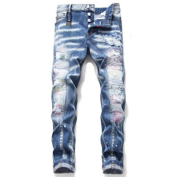 2021 new european and american fashion mens casual jeans highgrade washing pure hand grinding quality optimization lt2127, Blue
2021 new european and american fashion mens casual jeans highgrade washing pure hand grinding quality optimization lt2127, Blue