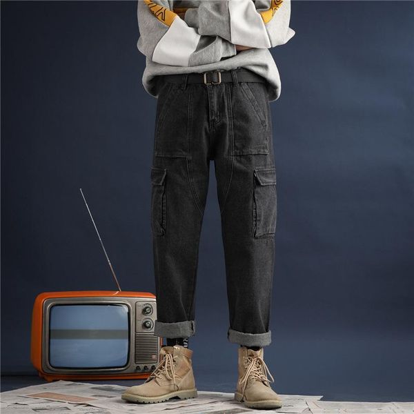 men's jeans loose stretchy breathable straight tllbe solid pocket decoration autumn winter male washable casual cargo pants, Blue
men's jeans loose stretchy breathable straight tllbe solid pocket decoration autumn winter male washable casual cargo pants, Blue