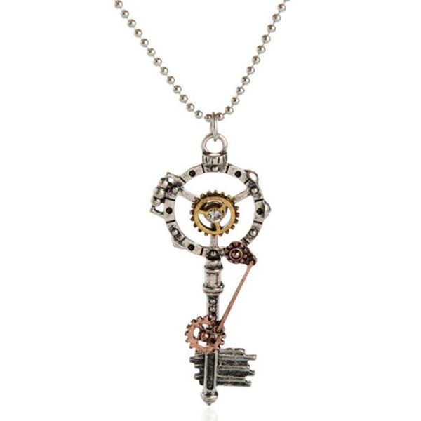 european and american retro exaggerated / gear key pendant necklace personality necklace 1pcs, Silver
european and american retro exaggerated / gear key pendant necklace personality necklace 1pcs, Silver