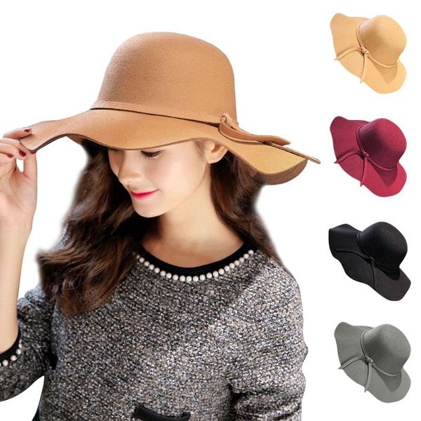 winter autumn woolen ladies hats wide brim flat fedora hats solid color elegant men women jazz cap, Blue;gray
winter autumn woolen ladies hats wide brim flat fedora hats solid color elegant men women jazz cap, Blue;gray
