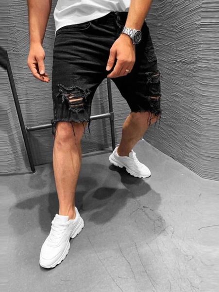 men ripped raw hem denim shorts e3ni#, Blue
men ripped raw hem denim shorts e3ni#, Blue