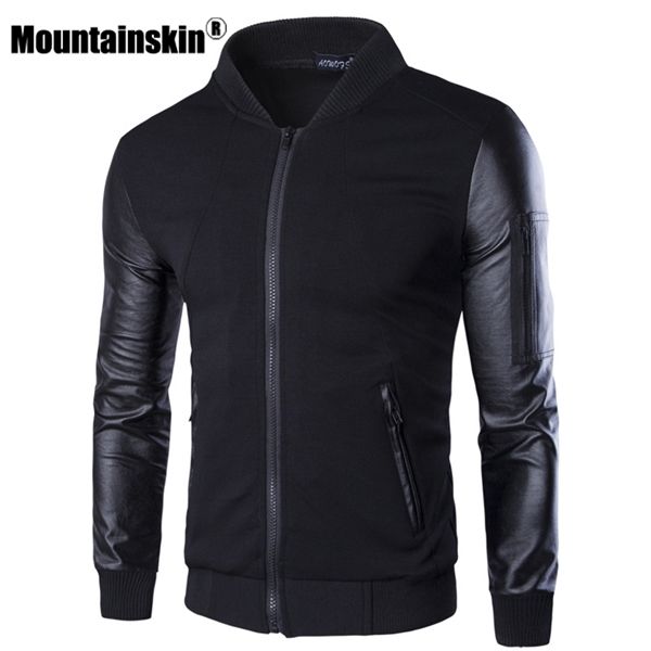 mountainskin bomber jacket men's coats patchwork leather men outerwear autumn slim fit 2020 brand male motorcycle jackets sa003 x0621, Black;brown
mountainskin bomber jacket men's coats patchwork leather men outerwear autumn slim fit 2020 brand male motorcycle jackets sa003 x0621, Black;brown