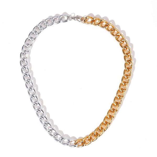 2020 fashion gold silvery color asymmetric chain necklaces mixed thick chain link choker necklaces for the new year gift, Golden;silver
2020 fashion gold silvery color asymmetric chain necklaces mixed thick chain link choker necklaces for the new year gift, Golden;silver