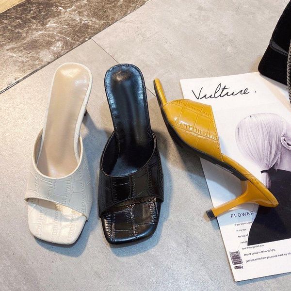 women slippers mules shoes 2021 woman square open toe thin high heels slides pumps party slides slip on gladiator style 35-45, Black
women slippers mules shoes 2021 woman square open toe thin high heels slides pumps party slides slip on gladiator style 35-45, Black