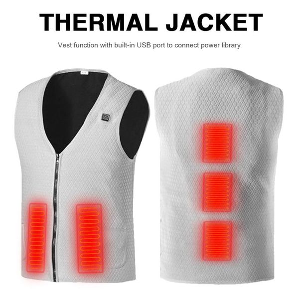 outdoor t-shirts 5 areas heated vest jacket usb men winter electrical sleevless fishing hunting waistcoat hiking warm, Gray;blue
outdoor t-shirts 5 areas heated vest jacket usb men winter electrical sleevless fishing hunting waistcoat hiking warm, Gray;blue