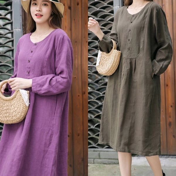autumn new mid round neck skirt long skirtlinen dress long skirt women casual dress 2020 9hzgk, Black;gray
autumn new mid round neck skirt long skirtlinen dress long skirt women casual dress 2020 9hzgk, Black;gray