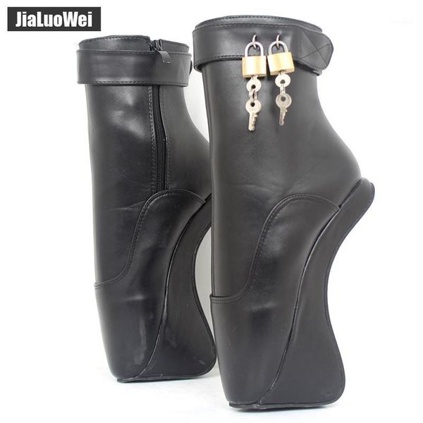 boots women fashion fetish exotic extreme 18cm/" high heel buckle stiletto strange hoof heelless padlocks ankle ballet boots1, Black
boots women fashion fetish exotic extreme 18cm/" high heel buckle stiletto strange hoof heelless padlocks ankle ballet boots1, Black