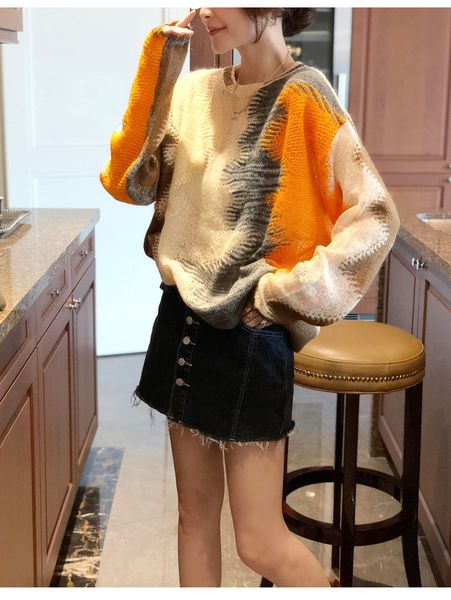 fashion korean foreign trade color women's pullover sweet loose printed round neck coat leisure travel party sweater, White;black
fashion korean foreign trade color women's pullover sweet loose printed round neck coat leisure travel party sweater, White;black