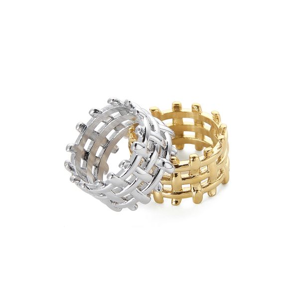 european and american designer style high-end woven exaggerated wide version ring titanium steel gold silver men women index finger
european and american designer style high-end woven exaggerated wide version ring titanium steel gold silver men women index finger