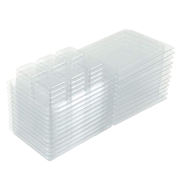 50pcs wax melt clamshell molds clear empty plastic cube tray for soap wax
50pcs wax melt clamshell molds clear empty plastic cube tray for soap wax