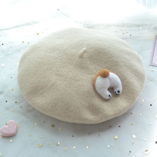 beret baked wheat cake hat japanese female lovely autumn winter wool hat 201026, Blue;gray
beret baked wheat cake hat japanese female lovely autumn winter wool hat 201026, Blue;gray