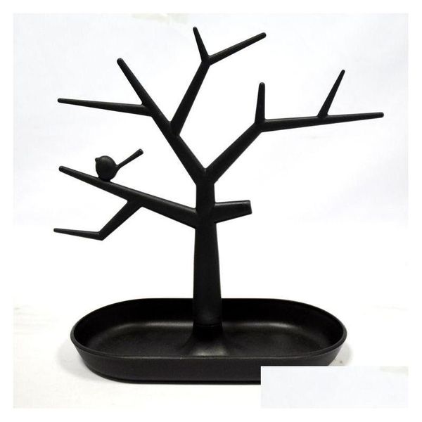 2 pcs black jewelry necklace ring earrings bird tree stand display organizer holder 5flht
2 pcs black jewelry necklace ring earrings bird tree stand display organizer holder 5flht