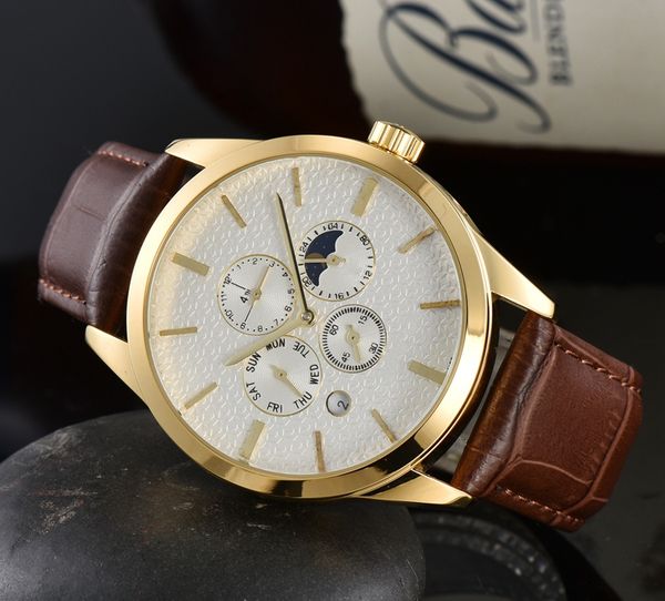 2021 new luxury mens watches seven stitches automatic mechanical watch designer wristwatches brand leather strap fashion moon phase function, Slivery;brown
2021 new luxury mens watches seven stitches automatic mechanical watch designer wristwatches brand leather strap fashion moon phase function, Slivery;brown