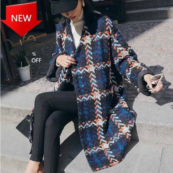 woolen coat women's mid-length over-the-knee loose coat 2020 autumn and winter fashion plaid warm v-neck all-match1, Black
woolen coat women's mid-length over-the-knee loose coat 2020 autumn and winter fashion plaid warm v-neck all-match1, Black