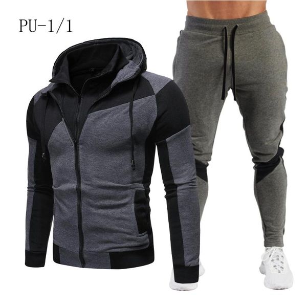 men's sportswear casual spring tracksuit men two pieces sets stand collar jackets sweatshirt pants joggers track suit running, Black
men's sportswear casual spring tracksuit men two pieces sets stand collar jackets sweatshirt pants joggers track suit running, Black