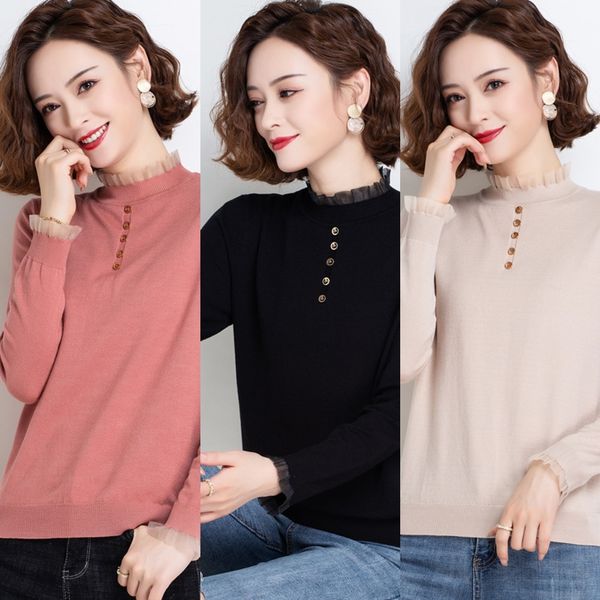 kawxd women's collar new style early autumn dress korean the high 2020 long sleeve with under half bottom dress sweater sweater for wom, White;black
kawxd women's collar new style early autumn dress korean the high 2020 long sleeve with under half bottom dress sweater sweater for wom, White;black