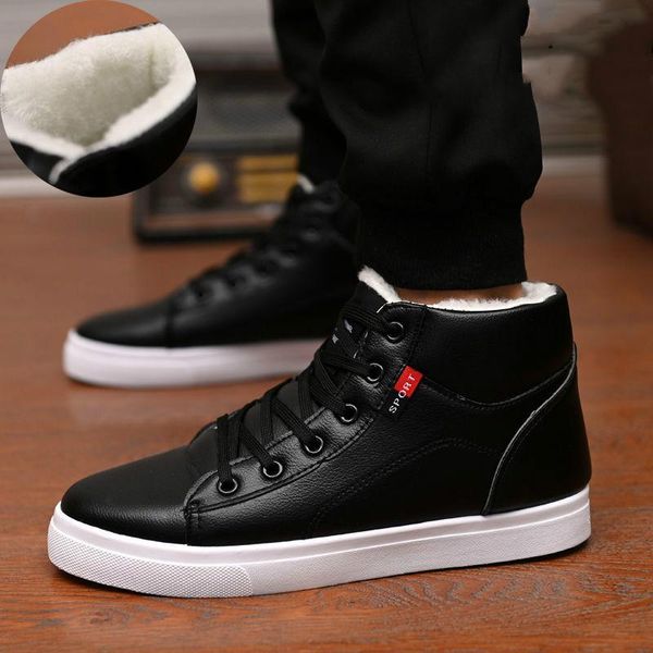 fashion fur mens casual winter boots lace up solid mens flat snow boots pu leather men's flat, Black
fashion fur mens casual winter boots lace up solid mens flat snow boots pu leather men's flat, Black