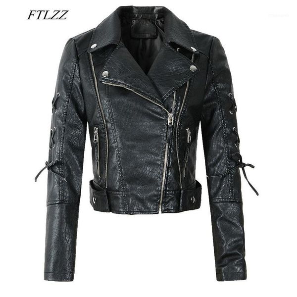 ftlzz women faux leather jacket black coats pu motorcycle rivet zipper bandage jacket female punk turndown collar red outerwear1
ftlzz women faux leather jacket black coats pu motorcycle rivet zipper bandage jacket female punk turndown collar red outerwear1