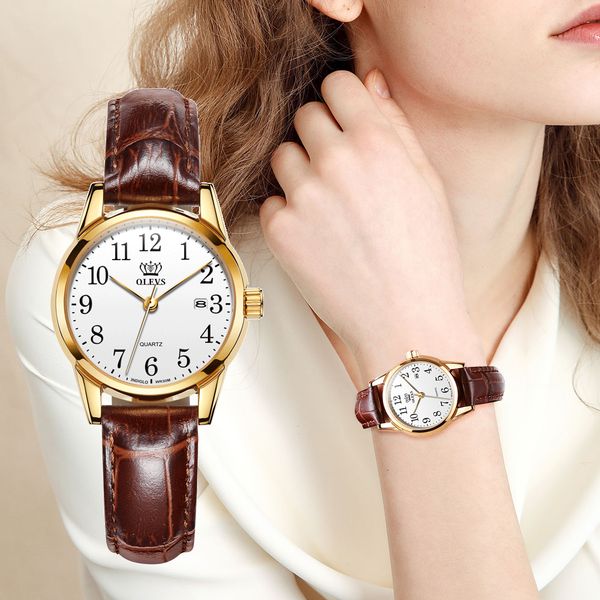 olevs womens watches brand fashion casual luxury dress genuine brown leather waterproof wristwatch for lady 5566
olevs womens watches brand fashion casual luxury dress genuine brown leather waterproof wristwatch for lady 5566