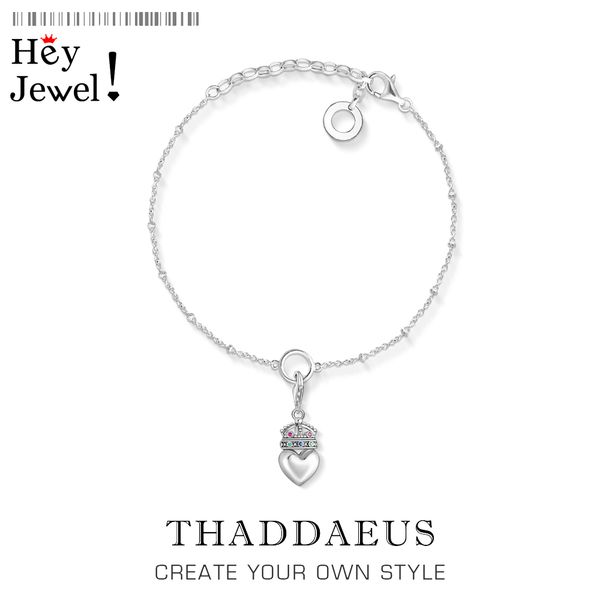 crown heart charm bracelet 2020 summer new link chain 925 sterling silver fashion adjustable vintage jewelry thomas women gift 1028, Black
crown heart charm bracelet 2020 summer new link chain 925 sterling silver fashion adjustable vintage jewelry thomas women gift 1028, Black