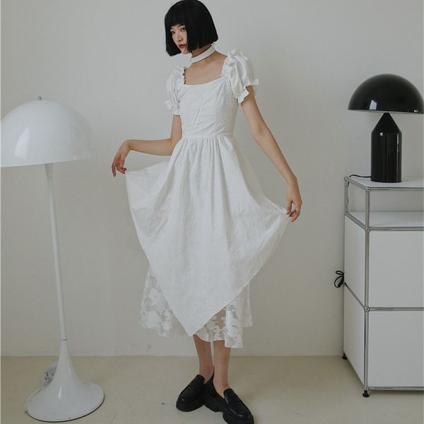 2021 new style vintage square puff sleeves lace seam elegant white high waist thin party dress wg94, Black;gray
2021 new style vintage square puff sleeves lace seam elegant white high waist thin party dress wg94, Black;gray