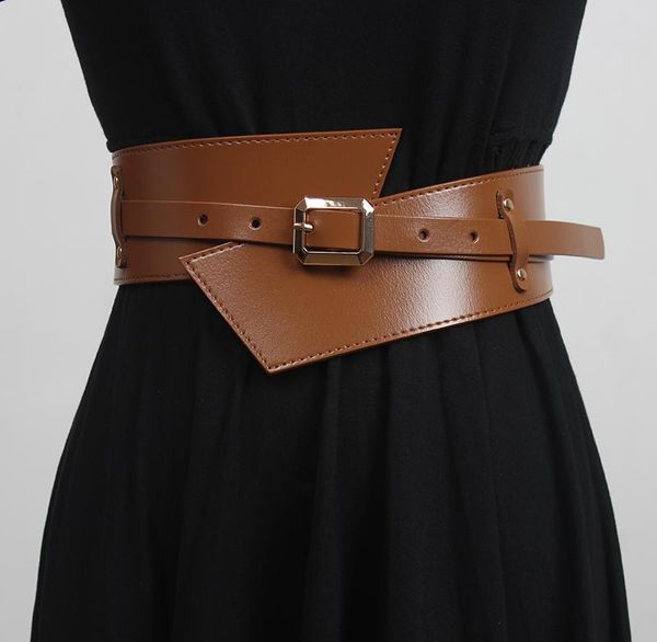 belts women's runway fashion genuine leather cummerbunds female dress corsets waistband decoration wide belt r3405, Black;brown
belts women's runway fashion genuine leather cummerbunds female dress corsets waistband decoration wide belt r3405, Black;brown