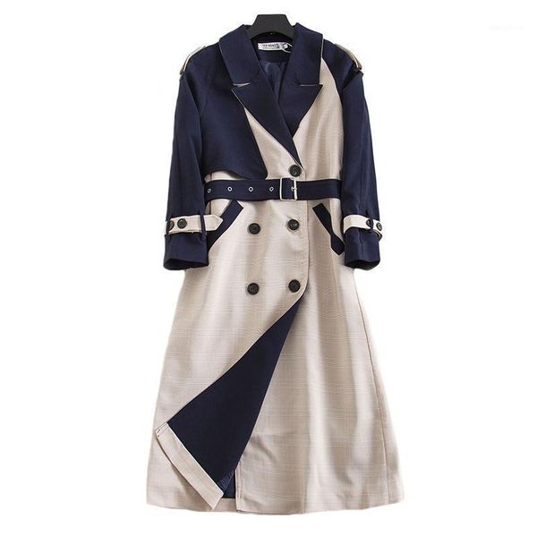 2020 spring new patchwork contrast color plaid long coat for women fashion double breasted overcoat large size1, Tan;black
2020 spring new patchwork contrast color plaid long coat for women fashion double breasted overcoat large size1, Tan;black