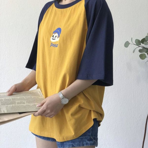 2020 new women's summer t-shirt t-shirtt-shirt type t-shirtloose and thin cartoon print versatile color matching round neck cotton ragl, White
2020 new women's summer t-shirt t-shirtt-shirt type t-shirtloose and thin cartoon print versatile color matching round neck cotton ragl, White